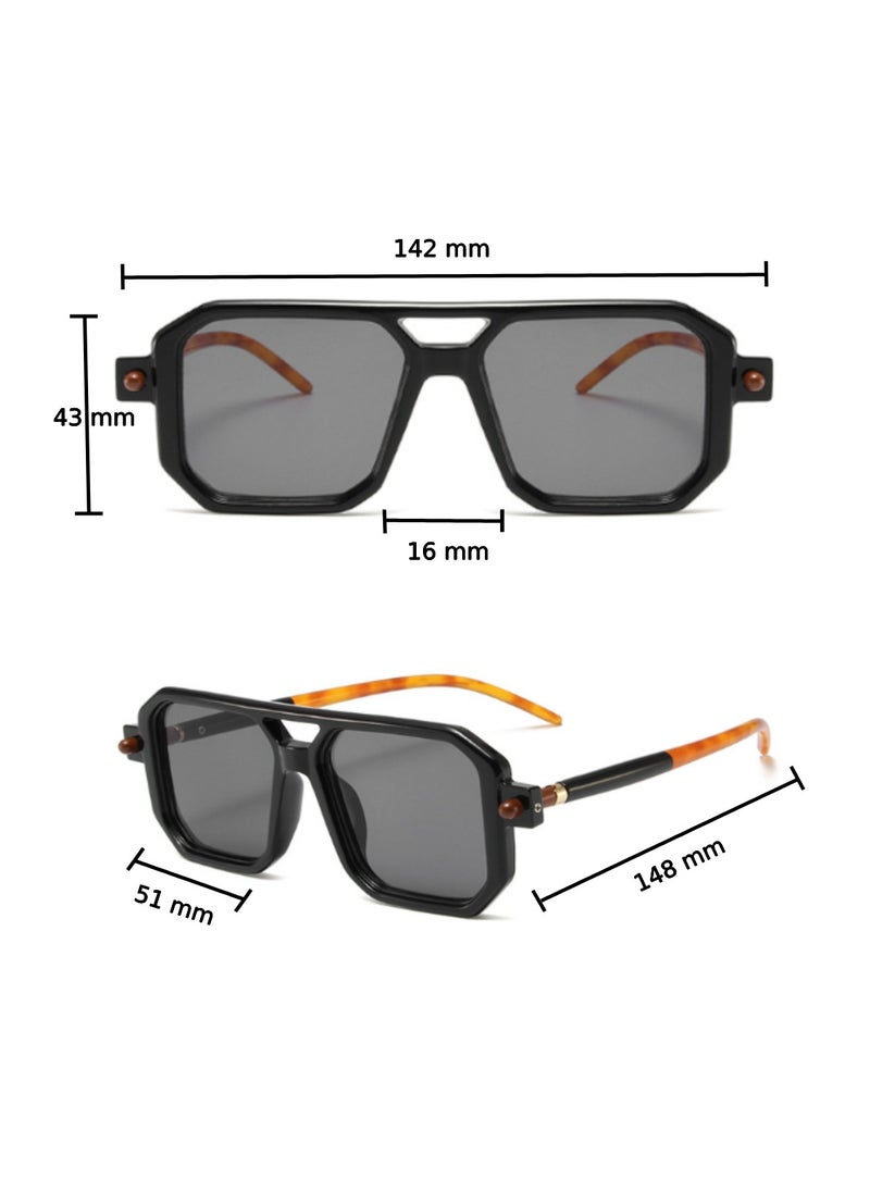 Urban Utility - Stylish Square Large Sunglasses for Women And Men, Durable, UV Protection, Trendy Eyewear, High-Quality Glasses, Fashionable Eyeglasses, Classic Shades, Designer Eyewear - Image 1
