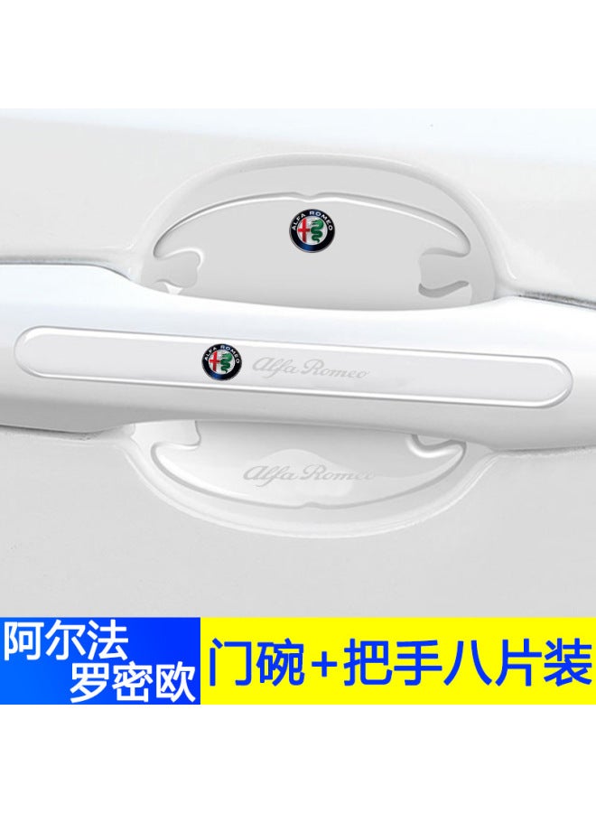 Door Anti-collision Strip Door Border Scratch Handle Sticker Car Door Bowl Anti-scratch Protection Sticker Decorative Invisible Transparent Handle
