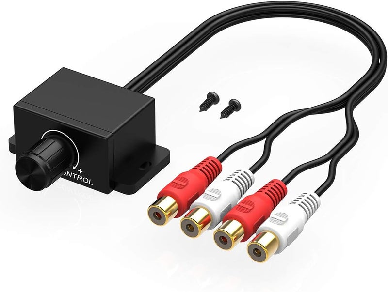 CHELINK Universal Car RCA Remote Amplifier Level Controller Bass Knob Sub Amp Volume Control Cable - Image 1