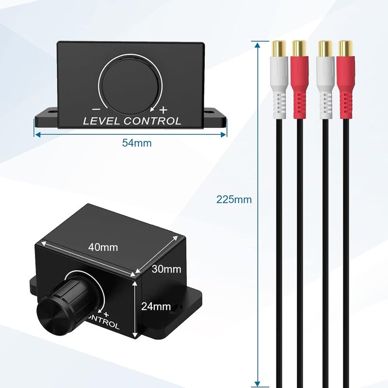 CHELINK Universal Car RCA Remote Amplifier Level Controller Bass Knob Sub Amp Volume Control Cable - Image 4