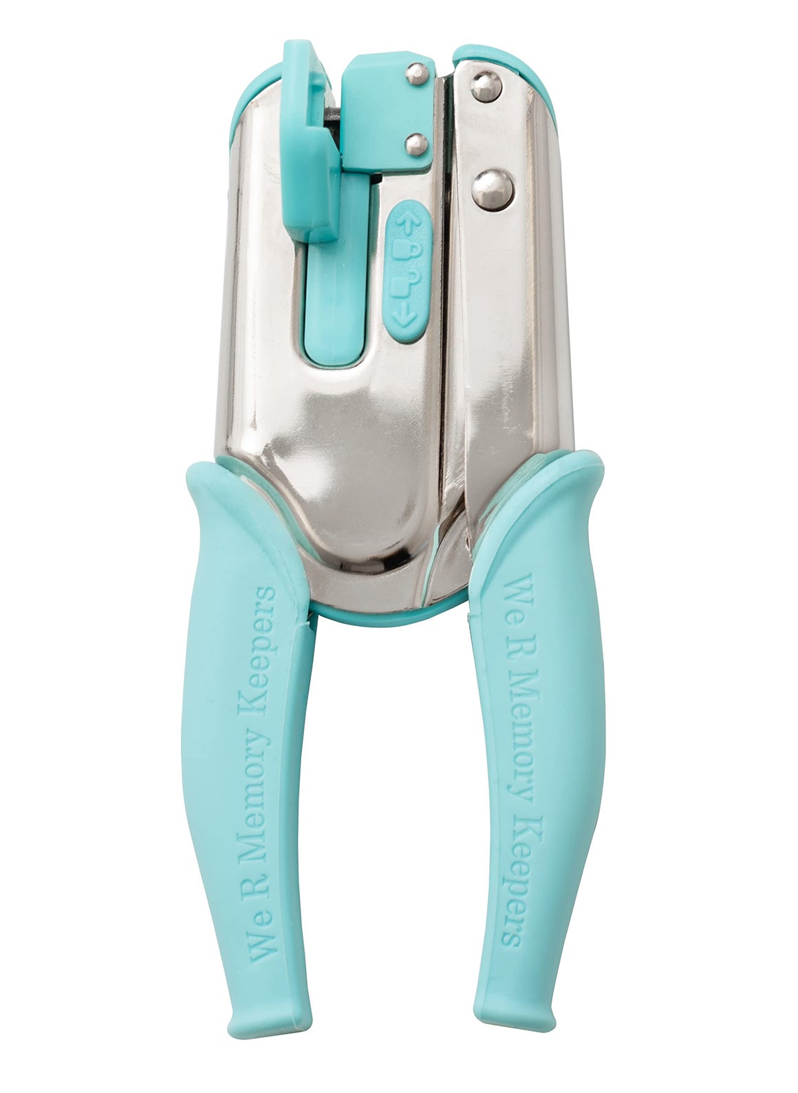 We R Memory Keepers We R Memory Keepers Crop-A-Dile Disc Power Punch Blue, Comfort Handle, Scrapbooking Tool, Compatible for Most Tin, Metal, Craft Paper, Leather, Fabric  - Image 1