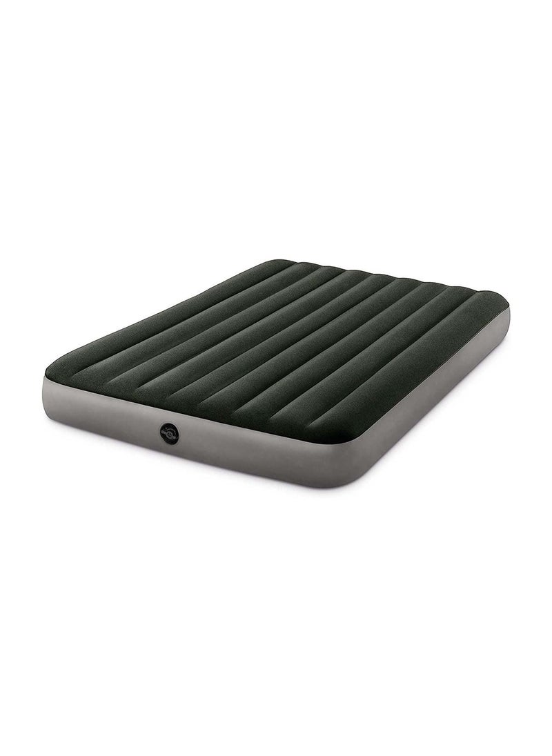 INTEX - Dura-Beam Queen Air Mattress Fiber-tech Technology With Battery Pump Green - Image 1