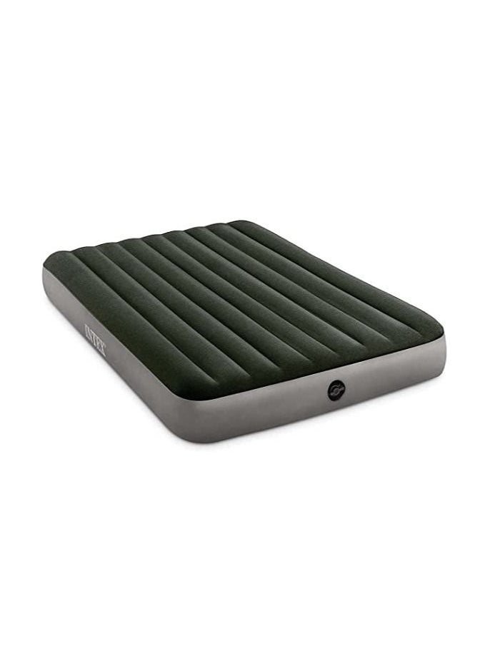 INTEX - Dura-Beam Queen Air Mattress Fiber-tech Technology With Battery Pump Green - Image 1