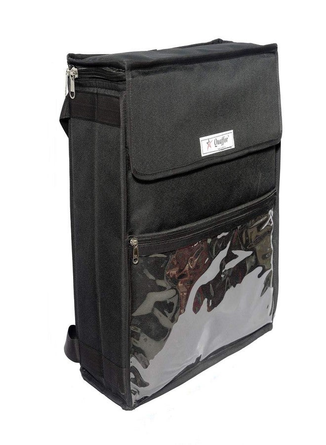 Quaffor Black hot Pizza delivery Backpack 19 * 19 * 8 inch - Image 1