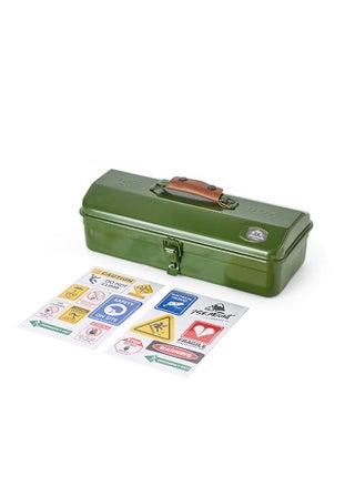 Outdoor Tool Storage Box Portable Camping Picnic Suitcase Metal Tool Storage Box Sundries Storage Box with Handle (Green Toolbox No Printing + Handguard + Small Sticker + Large Sticker + Lining) - pzsku/Z729A8DB8B1299EC9BB0AZ/45/_/1735118977/eeb21bbd-046e-4436-8e2b-7234e5e1315e
