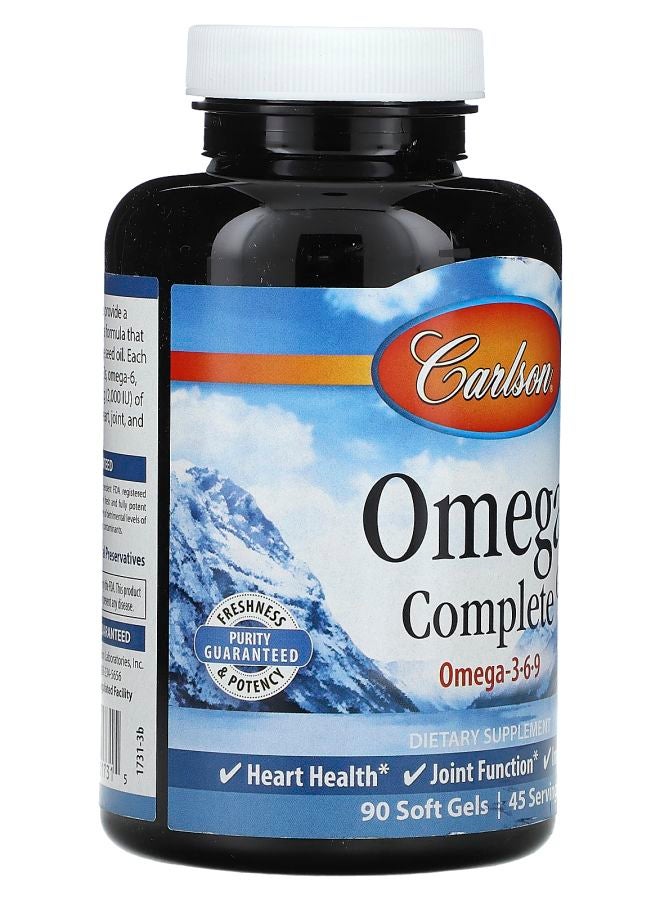 Carlson Omega Complete Gems Omega 3-6-9 Natural Lemon 90 Soft Gels - Image 2