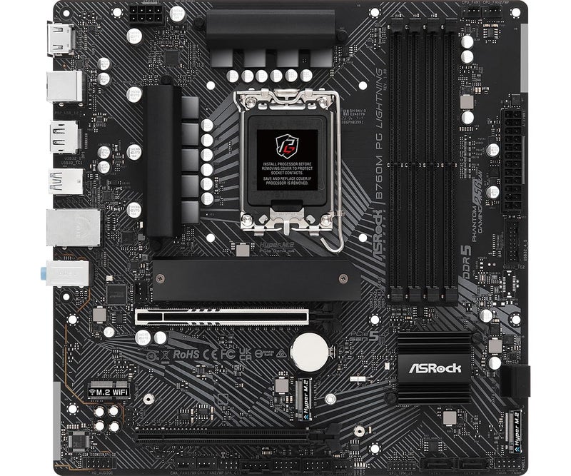 ASRock B760M PG Lightning LGA1700 M-ATX Gaming Motherboard - Image 1