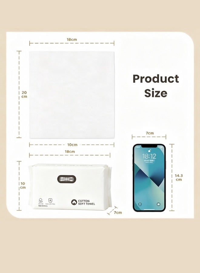 3 Pack 240pcs Disposable Face Towel, Cotton Tissue Soft Dry Wipes for Women, Simple Cleaning Facial Tissues Dry Wet Dual Portable Use for Sensitive Skin & Baby & Makeup Remover & Personal Care3 Pack 240pcs Disposable Face Towel, Cotton Tissue Soft Dry Wipes for Women, Simple Cleaning Facial Tissues Dry Wet Dual Portable Use for Sensitive Skin & Baby & Makeup Remover & Personal Care - Image 2
