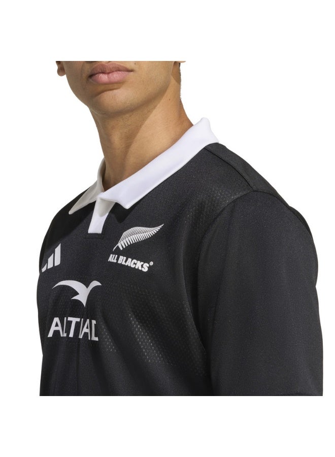 قميص رجالي أسود قصير الأكمام