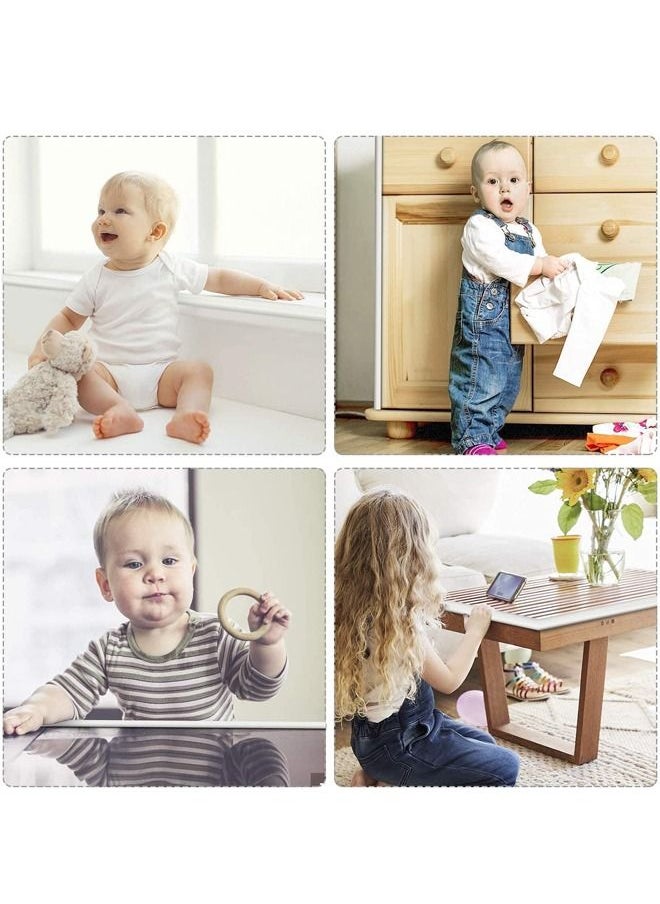Beauenty Edge & Corner Guards Baby Proofing Foam Safety Furniture Bumper Table Protectors Corner Cushion Set 6M (20 FT）with 8 Corner-3M Pre-Attached Corners