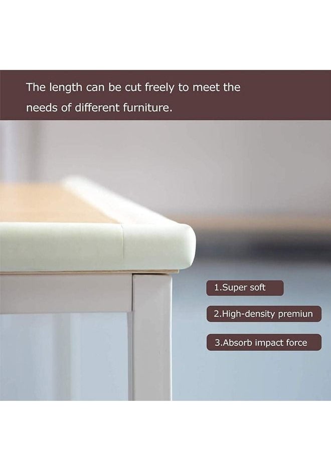 Beauenty Edge & Corner Guards Baby Proofing Foam Safety Furniture Bumper Table Protectors Corner Cushion Set 6M (20 FT）with 8 Corner-3M Pre-Attached Corners