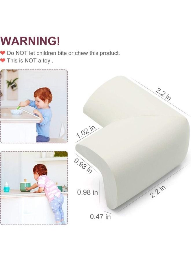 Beauenty Edge & Corner Guards Baby Proofing Foam Safety Furniture Bumper Table Protectors Corner Cushion Set 6M (20 FT）with 8 Corner-3M Pre-Attached Corners