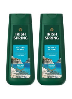 Irish Spring Irish Spring Body Wash Active Scrub Moisturizing Face Exfoliating Gel 20 Fl Oz (Pack of 2)  - Image 1
