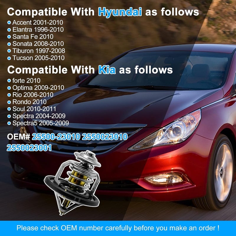 Hsbhlsnx Engine Thermostat for Hyundai and Kia - Image 2