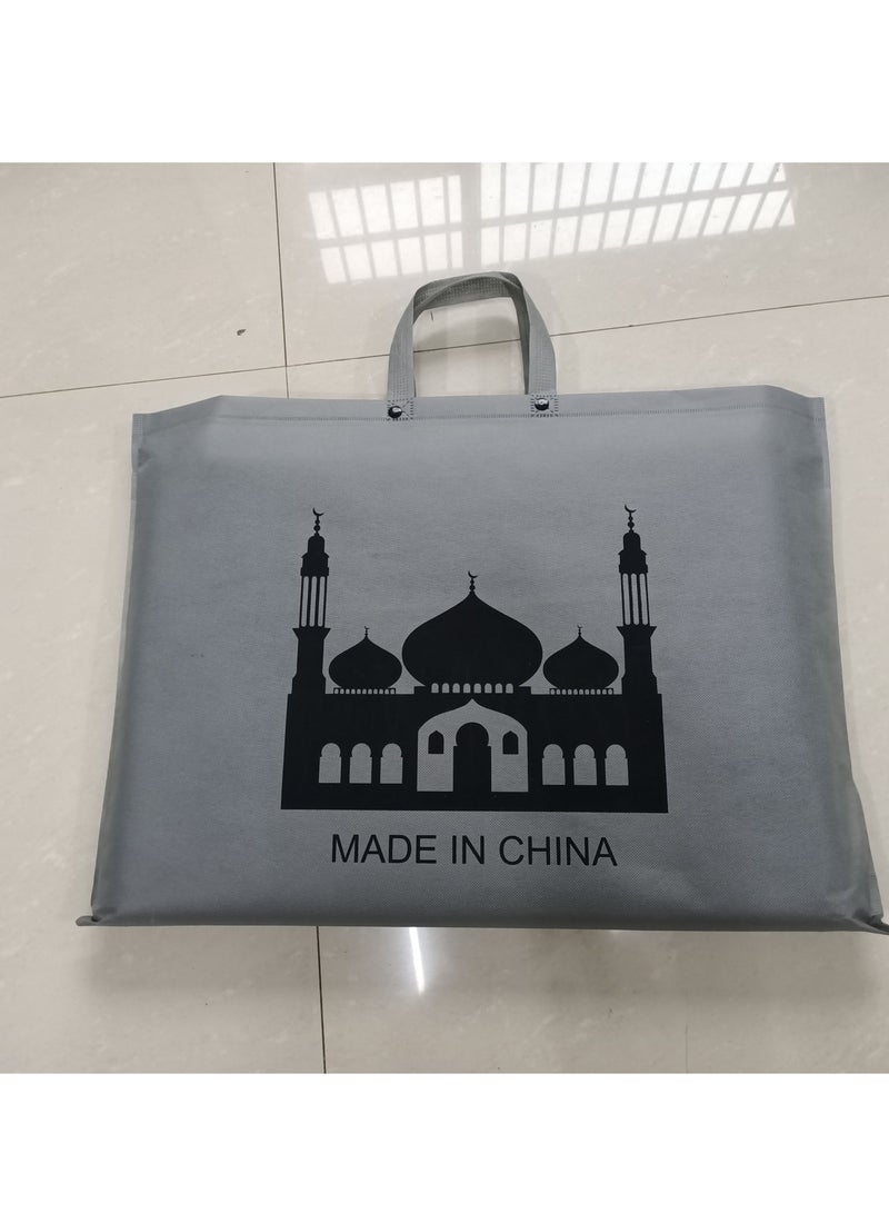Foldable Meditation Prayer Rug with Backrest Blue 110x55cm