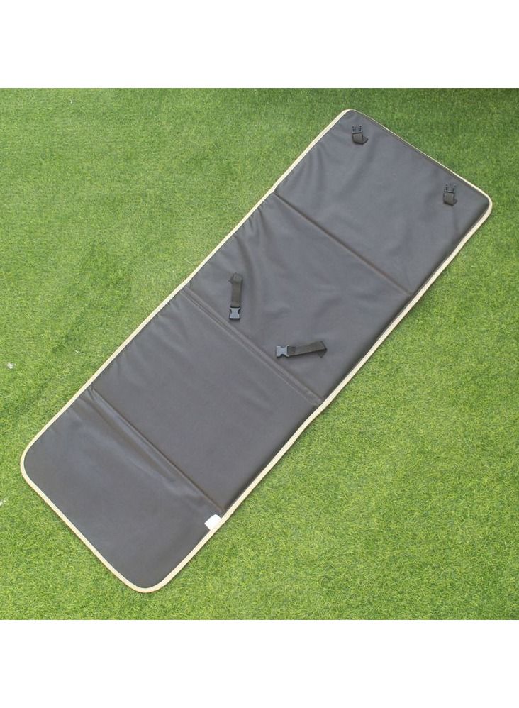 Foldable Meditation Prayer Rug with Backrest Blue 110x55cm