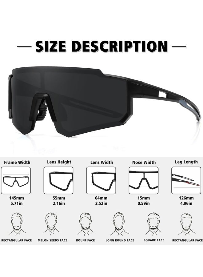نظارات شمسية رياضية مستقطبة للرجال والنساء، نظارات شمسية للقيادة وصيد الأسماك وركوب الدراجات الجبلية وحماية من الأشعة فوق البنفسجية 400 - Image 3
