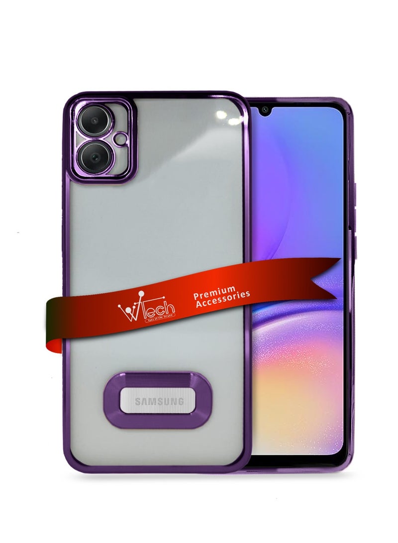 Wtech Shockproof Luxury Plating Hybrid PC Case Cover For Samsung Galaxy A05 4G 2023 Eggplant Purple - Image 1