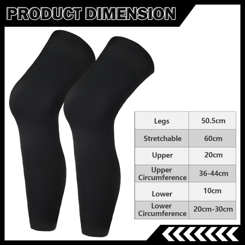 APLZGMG Compression Leg Sleeve, Basketball Leg Sleeve Full Length Sports Cycling Leg Sleeves Knee Brace Undersleeve for Men Women Running - Image 3