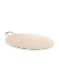drobina Turkish granite tray with a  handle 40 cm cream  - Image 1