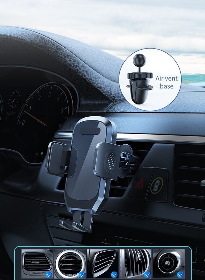 Long Arm Car Phone Holder Dashboard Windshield Air Vent Car Phone Mount Anti Shake Strong Suction Car Mobile Holder Rotatable Car Phone Stand Cell Phone Holder for Car with Air Vent Clip For All Phone  - Image 5