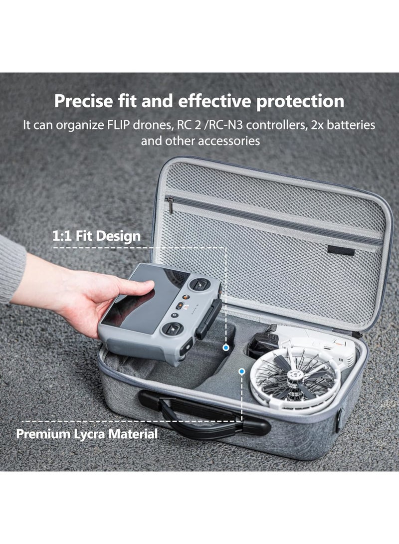Flip Case, Portable Shoulder Bag for DJI Flip Fly More Combo, Support 3 Batteries, RC 2/N3 Remote Controller Case for DJI Flip Accessories - Image 4