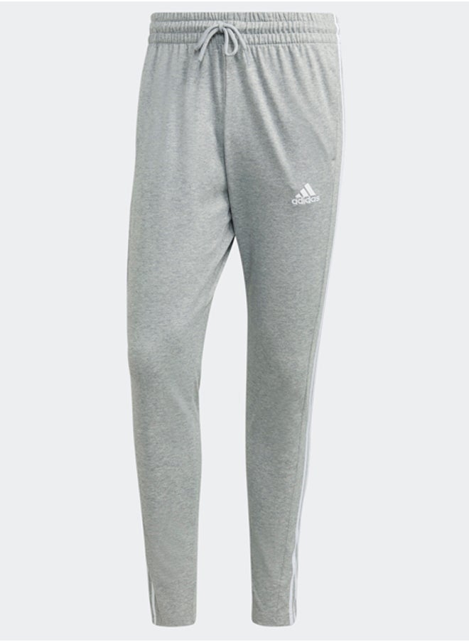 Adidas - Essentials Single Jersey Tapered Open Hem 3-Stripes Joggers - Image 1