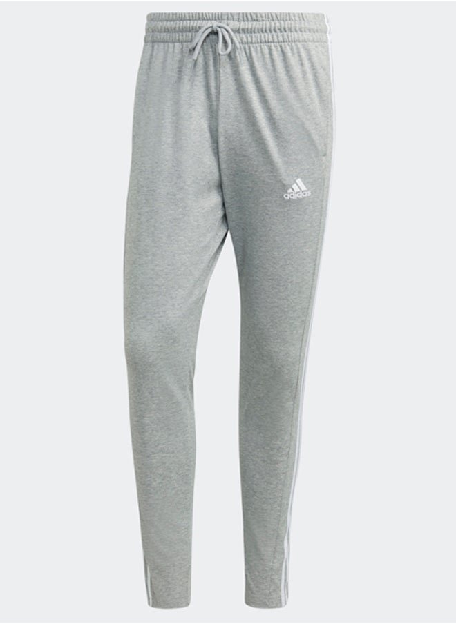 Adidas - Essentials Single Jersey Tapered Open Hem 3-Stripes Joggers - Image 1