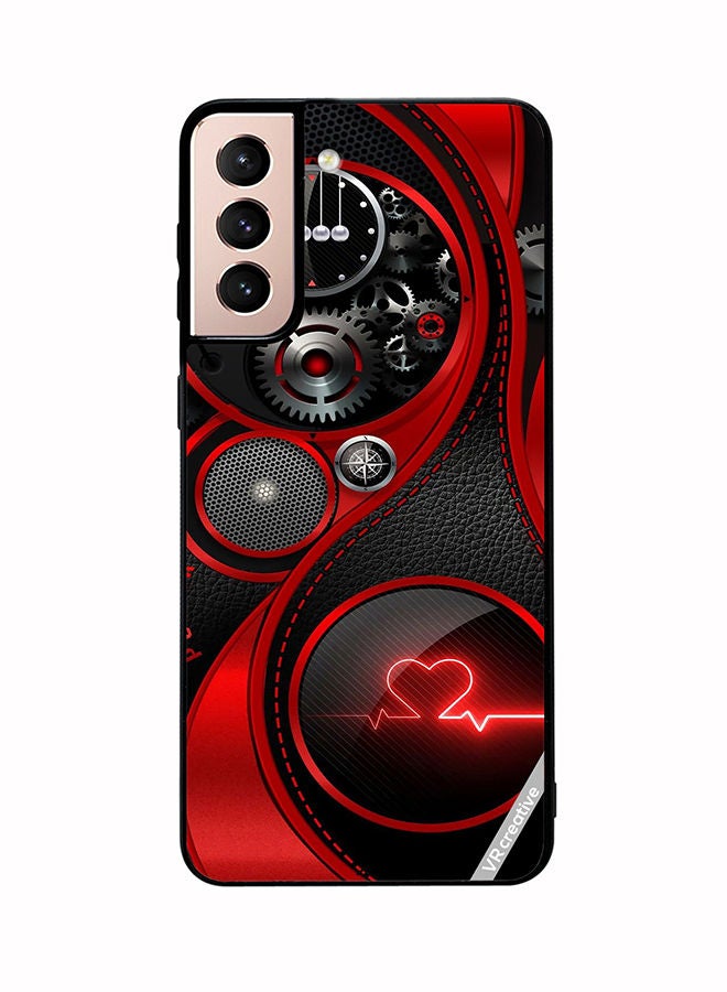 VR CREATIVE Protective Case Cover For Samsung Galaxy S21 Plus 5G Power Heart Design Multicolour - Image 1