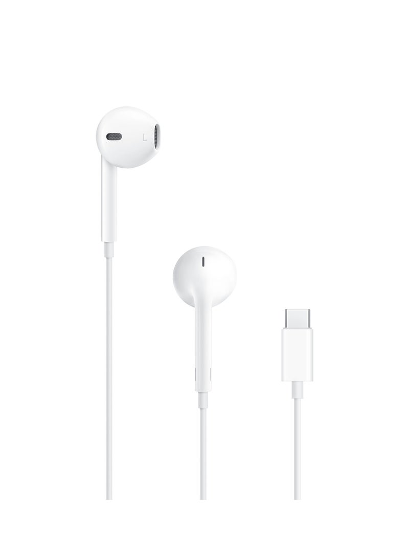Apple EarPods (USB-C) In-Ear Earphones Wired USB-C In-line Microphone White - Image 1