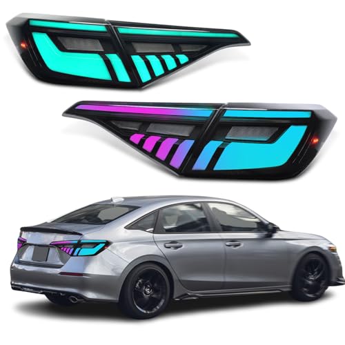 Archaic Tail Lights Compatible with 11th Gen Civic 20222025 Honda Civic Sedanw Animation DRLSequential Turn SignalPair - Image 1