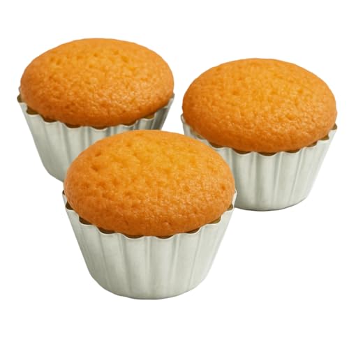 Esslly Mini Tart Moulds | Aluminum Pie Tins | Ideal for Tarts, Cupcakes, Pudding, Quiche | Pack of 24 | Size: 65x25 mm | Durable & Elegant Design for Professional Baking - Image 1