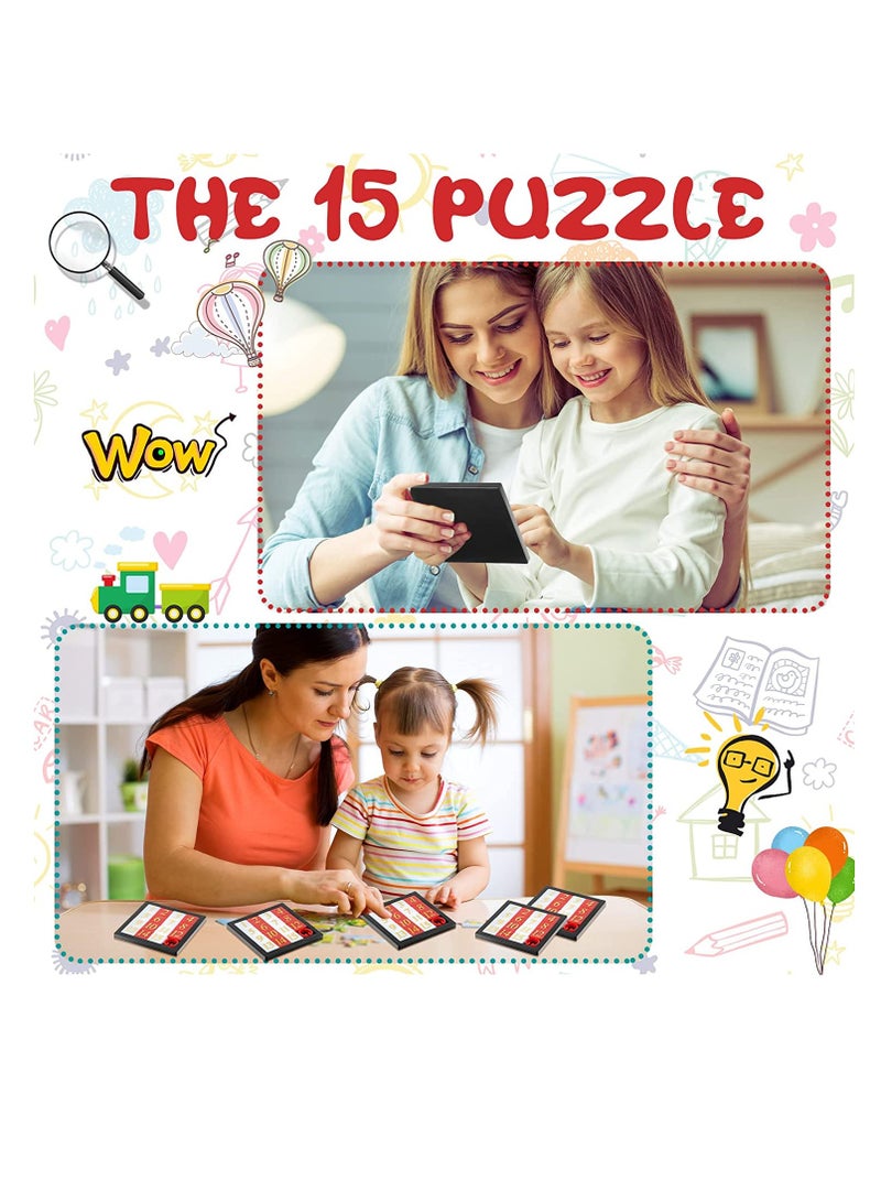 ألغاز انزلاق الأرقام، 15 لعبة ألغاز انزلاق رقمية، لعبة تحسين الذكاء، أداة تعليمية للتعلم، ألعاب تعليمية لتعلم الأرقام للهدايا الحزبية، 2.6 × 2.6 إنش، 12 قطعة - Image 4