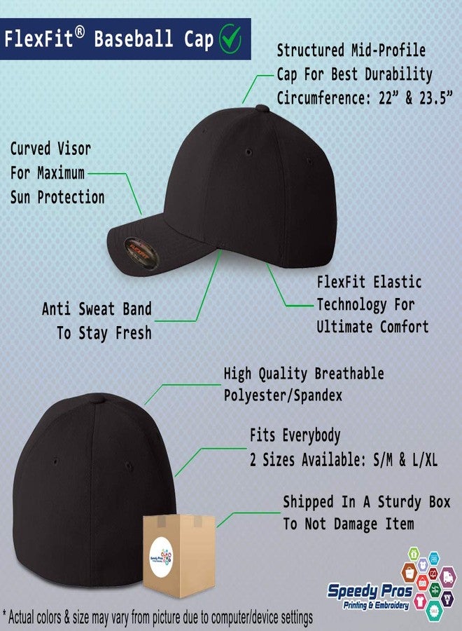 Speedy Pros Custom Flexfit Hats for Men & Women Cavalry Crossed Sabers Brass Embroidery Insignias Polyester Dad Hat Baseball Cap Small Medium Black Design Only - Image 2