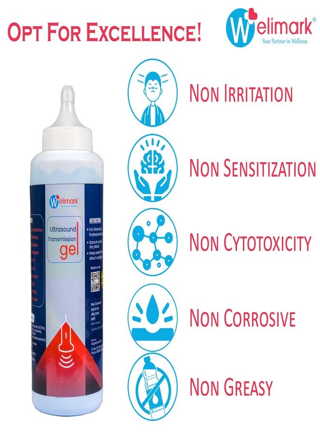 Welimark Physiotherapy Ultrasound Gel for Diagnostic and Professional Use (Pack of 4) (1000 ml, Blue) - Image 4