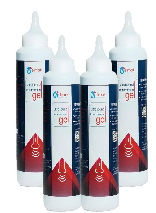 Welimark Physiotherapy Ultrasound Gel for Diagnostic and Professional Use (Pack of 4) (1000 ml, Blue) - Image 1