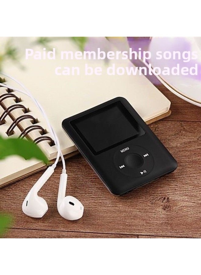 MP3 Player - Bluetooth MP3 Player for Students - black, 4gb - Portable Music Player, English Learning Dictionary, Walkman, Wireless Study, Mp4 Support, Exam Listening - Image 1