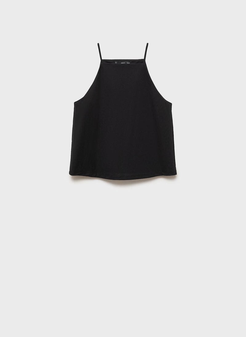MANGO Casual Halter Neck Cotton Top  - Image 5