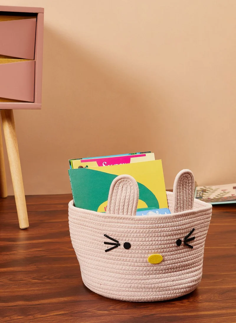 AURORA Pink Rabbit Storage Basket