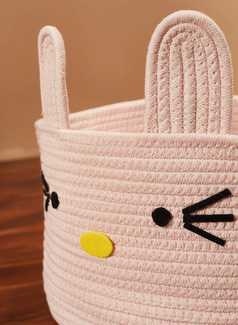 AURORA Pink Rabbit Storage Basket
