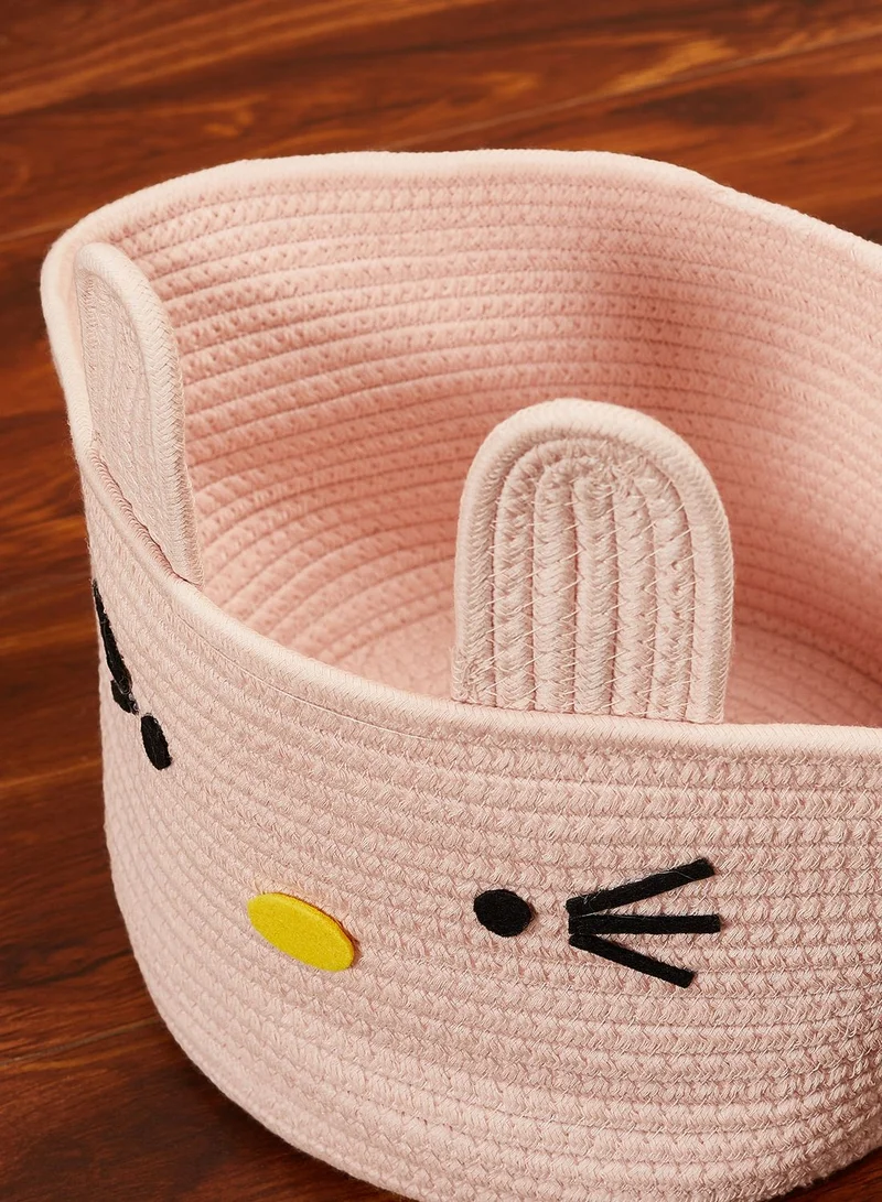 AURORA Pink Rabbit Storage Basket