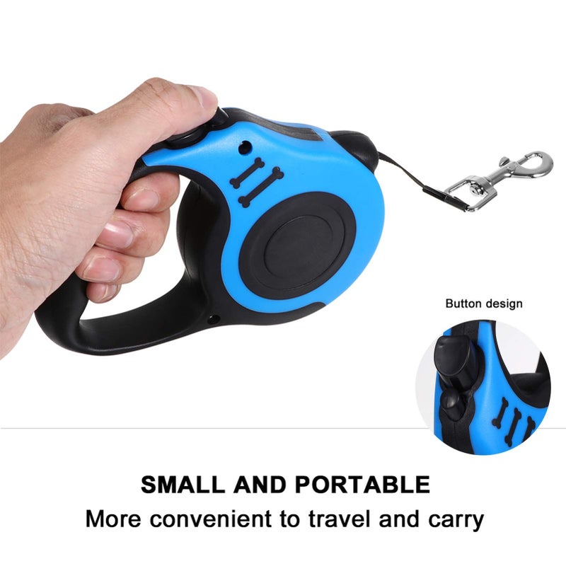 Heavy Duty Retractable Dog Leash Nylon with Reflective Stitching for Medium Large Dogs Auto Function - Image 5