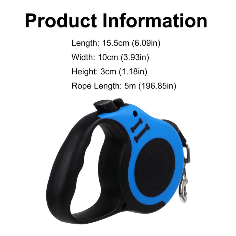 Heavy Duty Retractable Dog Leash Nylon with Reflective Stitching for Medium Large Dogs Auto Function - Image 3