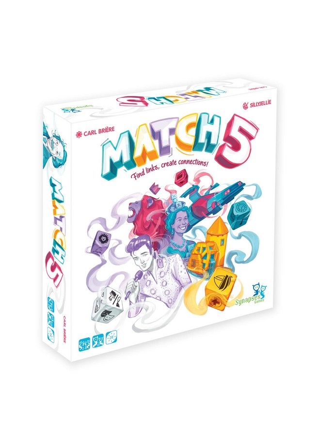 Synapses Games : Match 5 Word Matching Game Find Links Create Connections 3 Minutes To Create Links For 10 Different Dice Combinations Interactive Family Fun Easy Rules Up To 28 Players - Image 1
