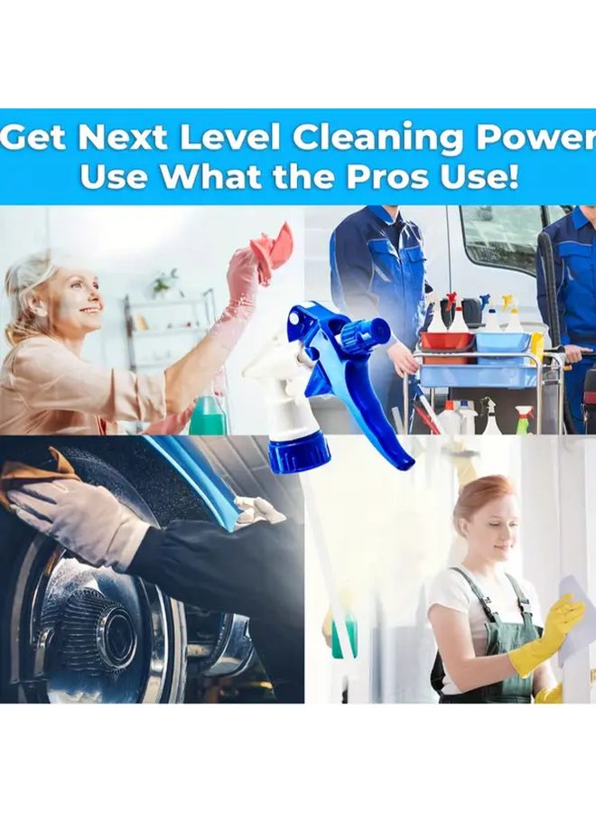 Heavy Duty Spray Bottle Trigger Nozzle Replacement Blue 6pcs For Cleaning Bottles - Image 5
