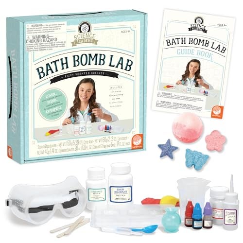 MindWare Science Academy Bath Bomb lab  A 20pc DIY Experiment kit for Boys  Girls  Make 4 Bath Bomb Experiments  Great Gift for Children  Teenagers - Image 1