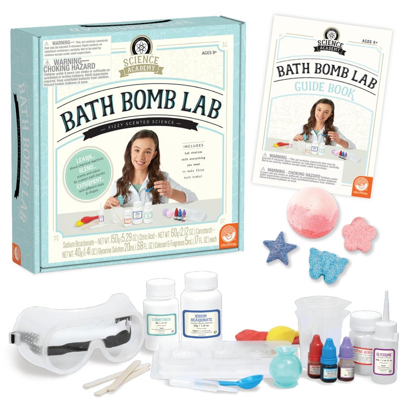 MindWare Science Academy Bath Bomb lab  A 20pc DIY Experiment kit for Boys  Girls  Make 4 Bath Bomb Experiments  Great Gift for Children  Teenagers - Image 2