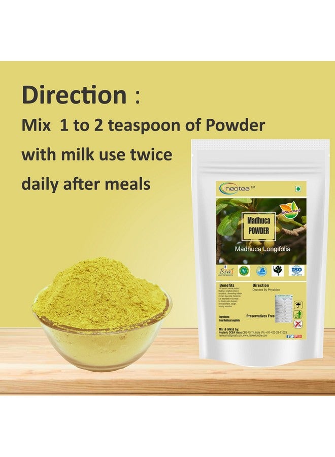 neotea مسحوق نيوتيا ماهوا تشيلكا | مادوكا لونغيفوليا | زهور ماهوا المجففة الطبيعية النقية | مسحوق فاكهة موهوا | شجرة الزبدة الهندية | إيليبي | إيبّا | صحة الجهاز الهضمي | العناية بالبشرة | معزز الطاقة | 100% عضوي - 300 غرام - Image 5