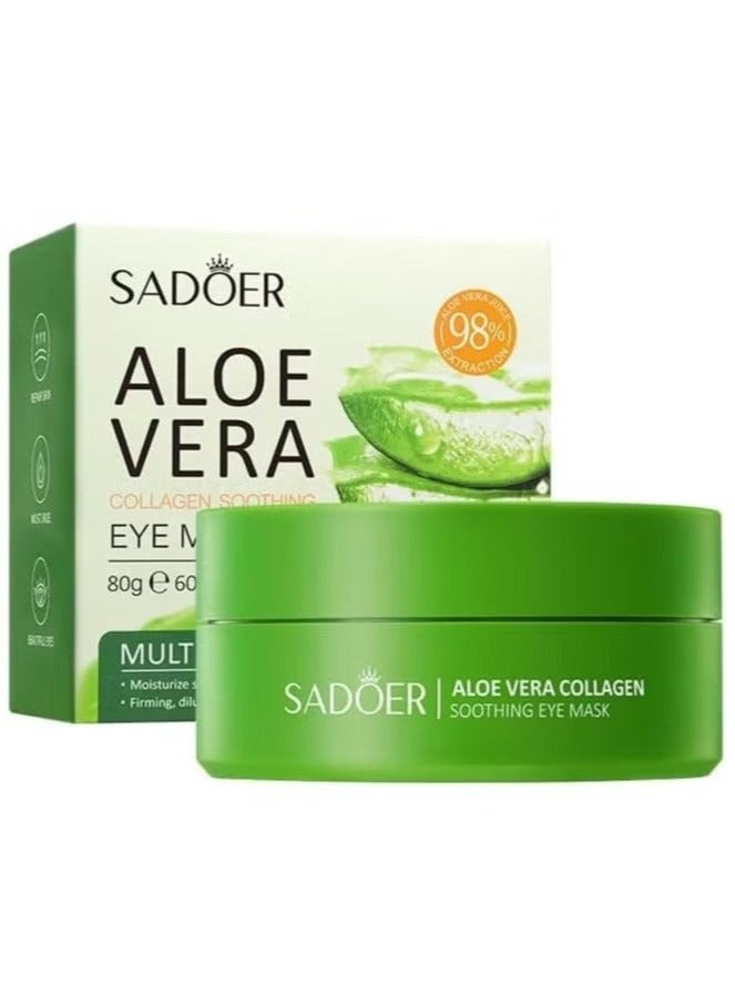 SADOER Aloe Vera Eye Masks - 60 PCS Under Eye Patches for Puffy Eyes ...