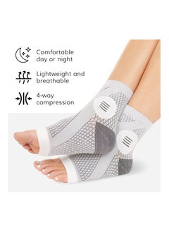Y&D Neuropathy Socks for Men and Women, Plantar Fasciitis Compression Socks, Toeless Foot Sleeves Nerve Damage Pain in Feet, Ankle Gout, 3 Pairs (Blue - XL)  - Image 5